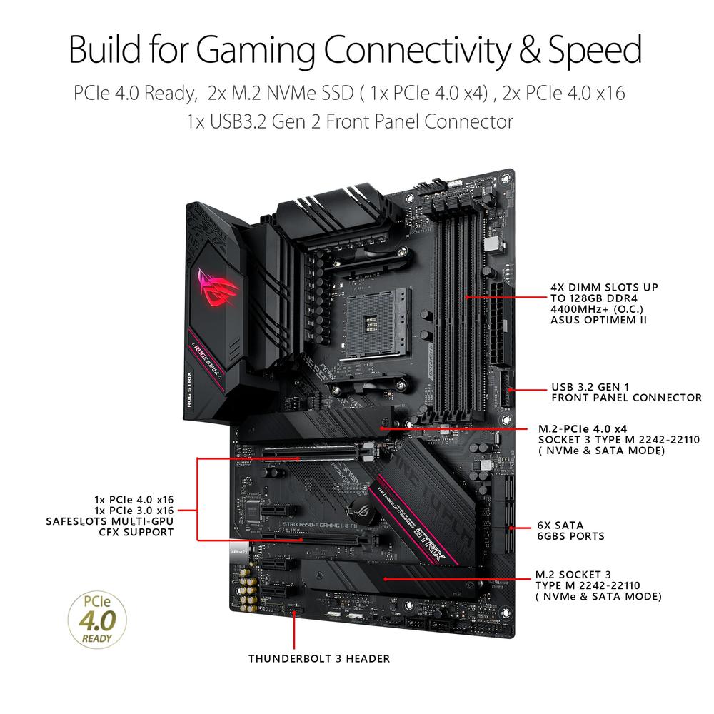 Tarjeta Madre Asus Atx Rog Strix B550-f Gaming Wifi AMD
