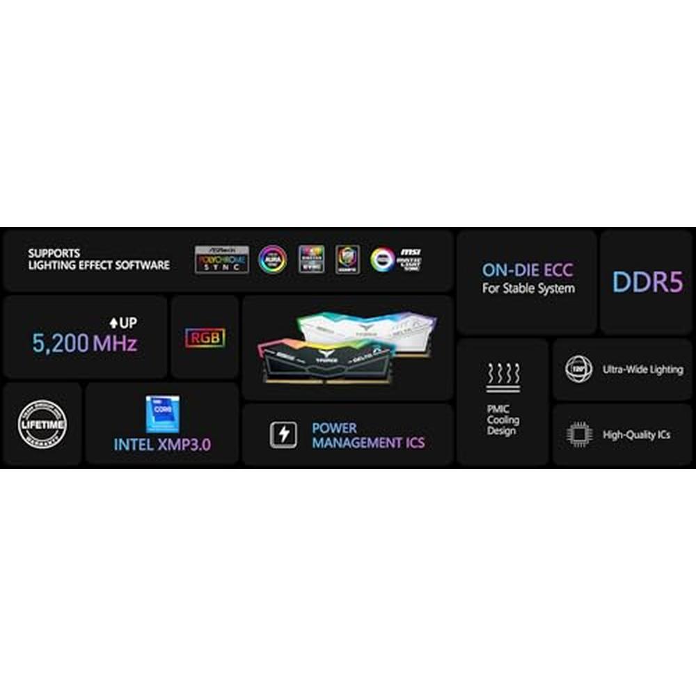 Memoria Ram Team Group T-Force Delta Rgb Ddr4 3600MHz 16gb
