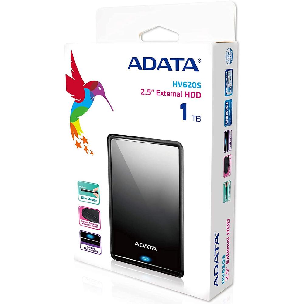 Disco Duro Externo Adata Hv620s 2.5'' 1tb Usb 3.2 Negro