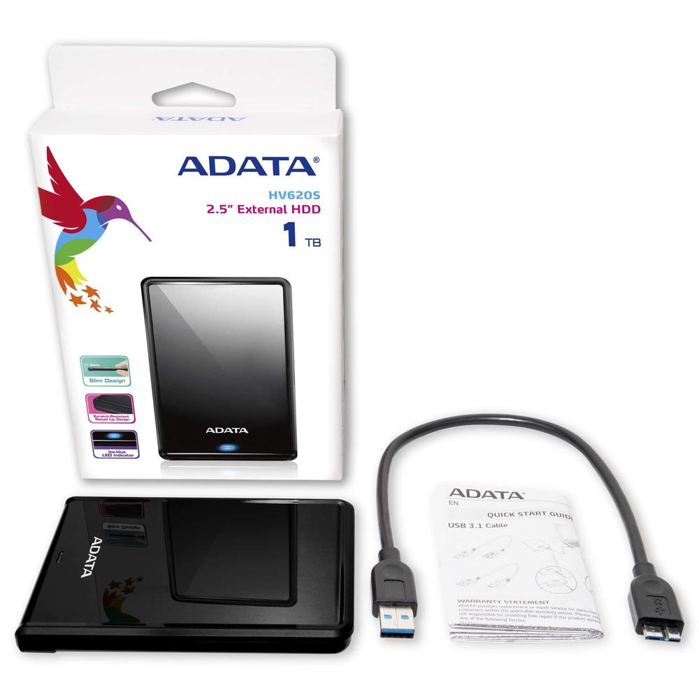 Disco Duro Externo Adata Hv620s 2.5'' 1tb Usb 3.2 Negro