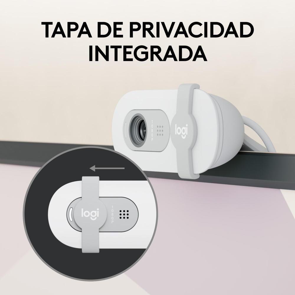 Logitech Webcam Brio 100 2m 1920x1080 Pixeles Usb-a Blanco