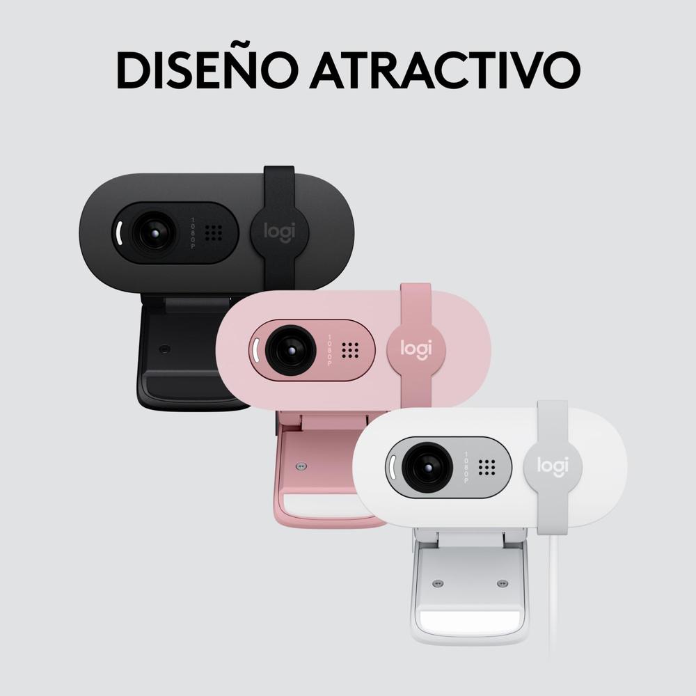 Logitech Webcam Brio 100 2m 1920x1080 Pixeles Usb-a Blanco