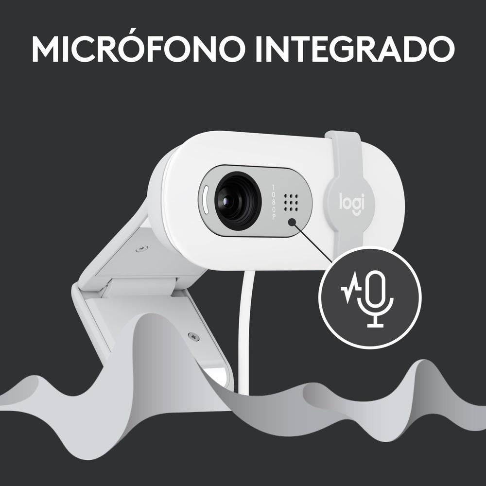 Logitech Webcam Brio 100 2m 1920x1080 Pixeles Usb-a Blanco