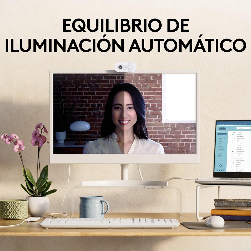 Logitech Webcam Brio 100 2m 1920x1080 Pixeles Usb-a Blanco