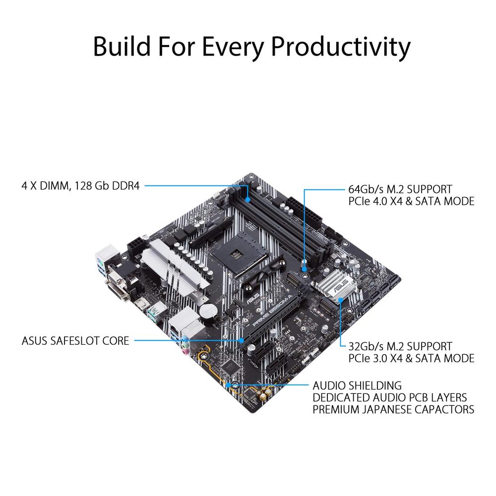 Tarjeta Madre Asus Micro-ATX Prime B550m-a Wifi Ii S-am4