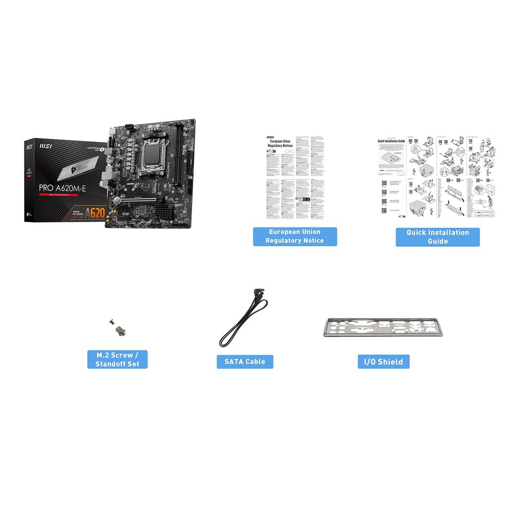Tarjeta Madre Msi Micro-ATX Pro A620m-e S-am5 Amd A620 Hdmi