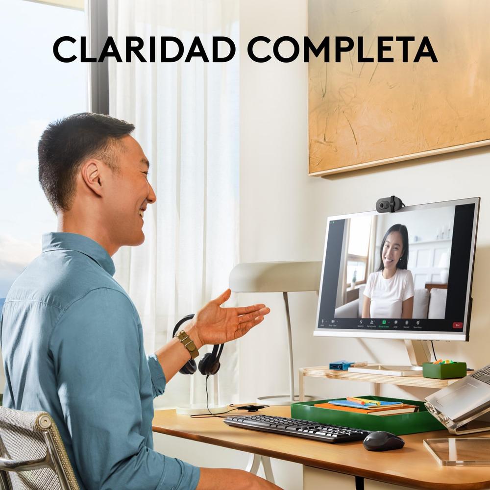 Logitech Webcam Brio 100 2m 1920x1080 Pixeles Usb-a Grafito
