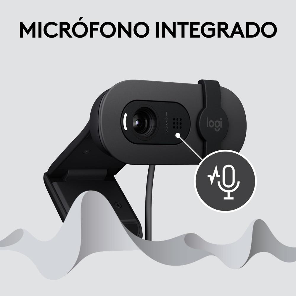 Logitech Webcam Brio 100 2m 1920x1080 Pixeles Usb-a Grafito