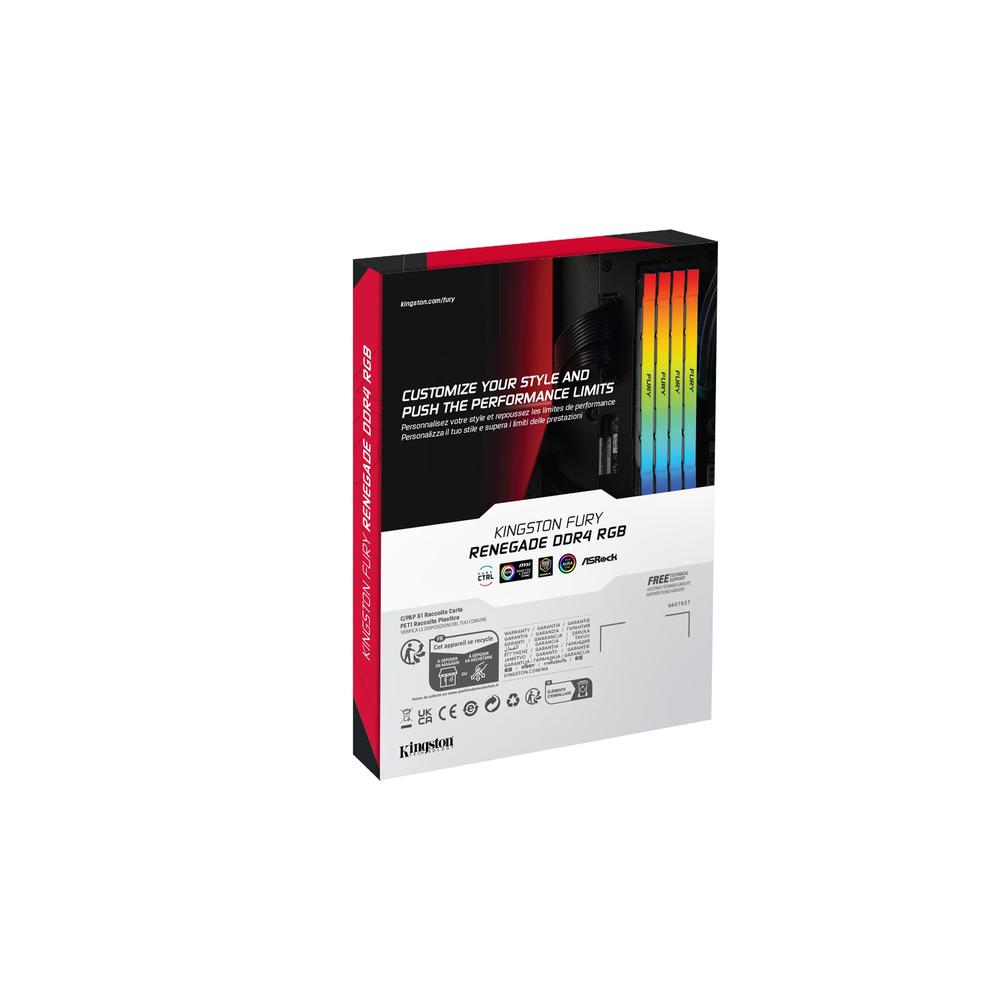 Memoria Ram Kingston Fury Renegade Rgb Ddr4 4000MHz 8gb