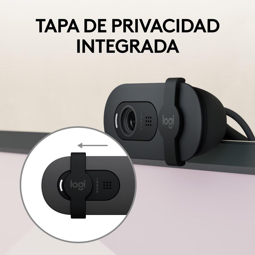 Logitech Webcam Brio 100 2m 1920x1080 Pixeles Usb-a Grafito