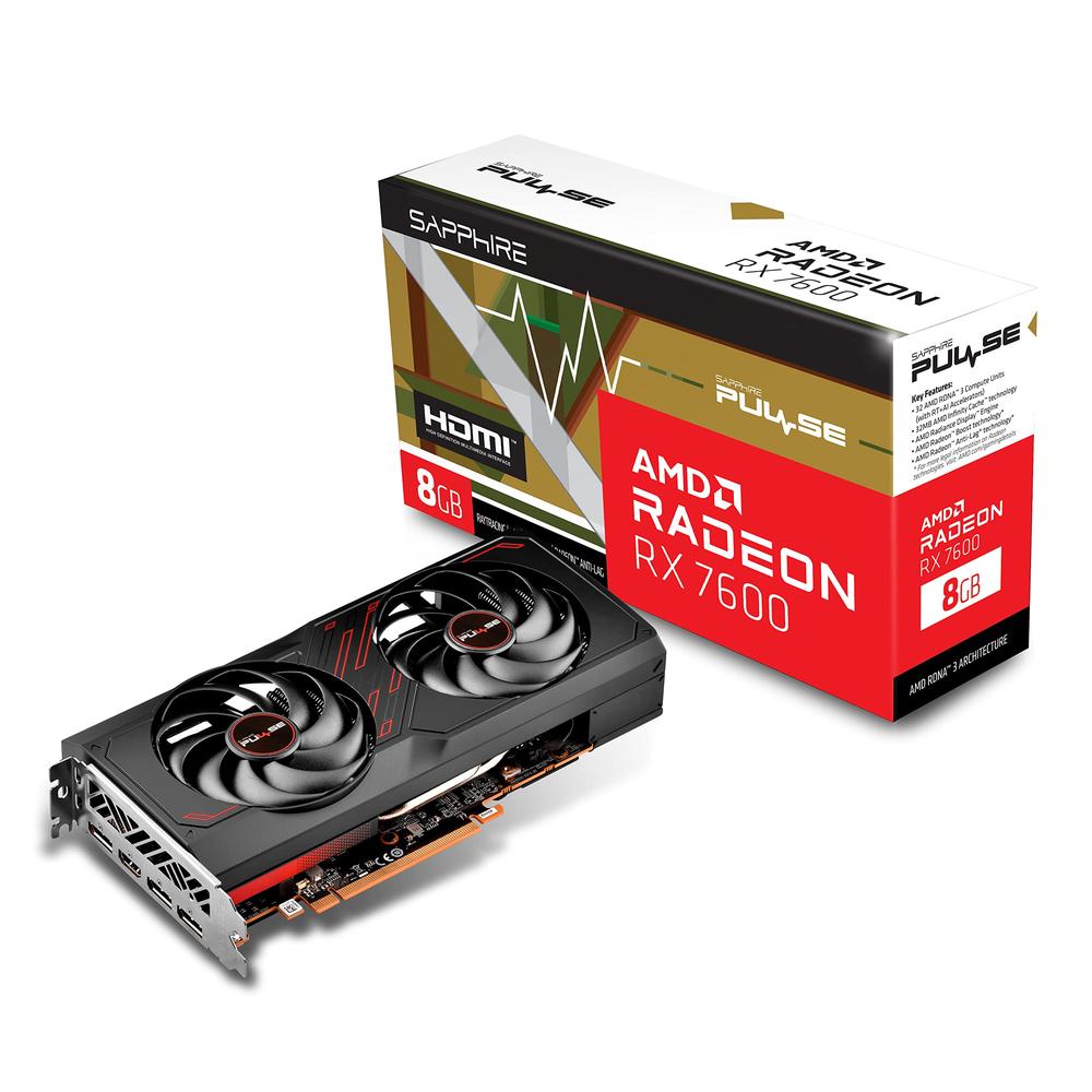 Tarjeta de Video Sapphire Amd Radeon Rx 7600 Pulse 8gb
