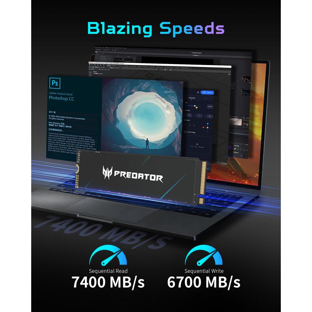 Ssd Acer Predator Gm-7000 NVMe 1tb Pci Express 4.0 M.2