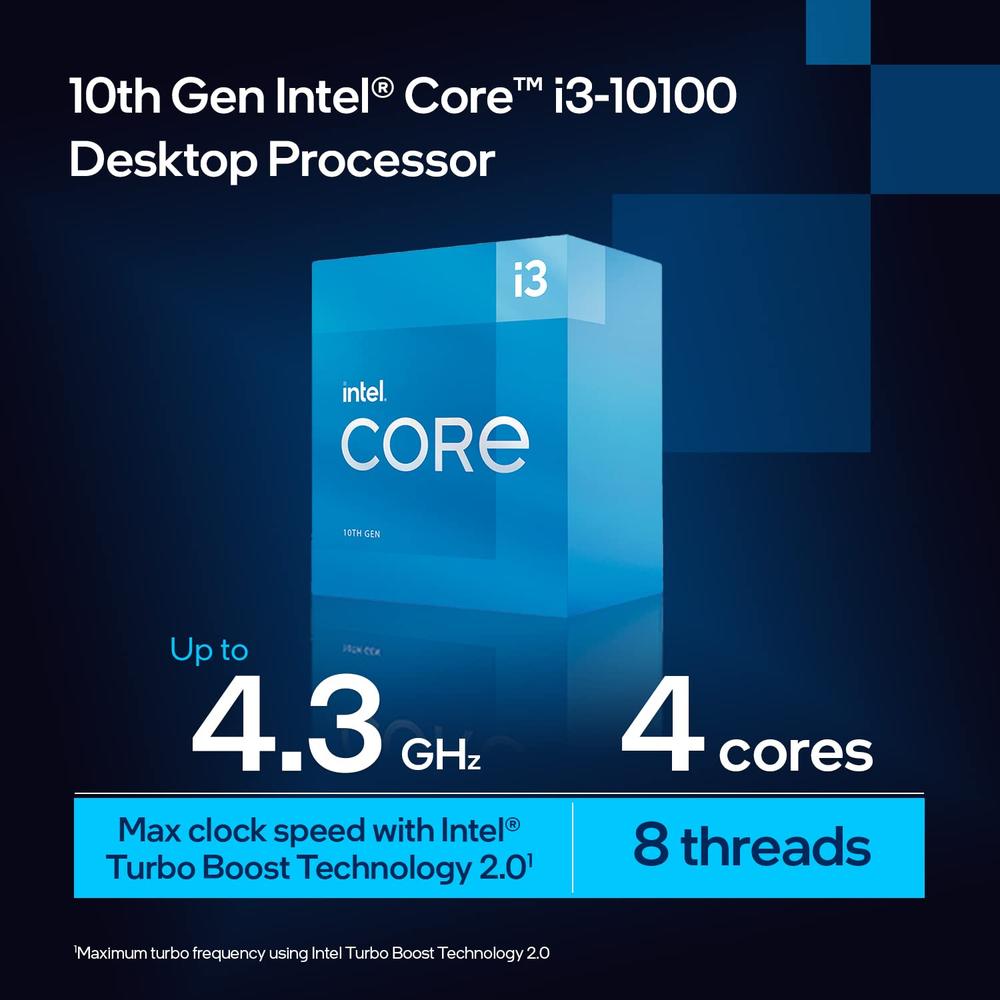Procesador Intel Core i3-10100 S-1200 360GHz Quad-Core 6mb