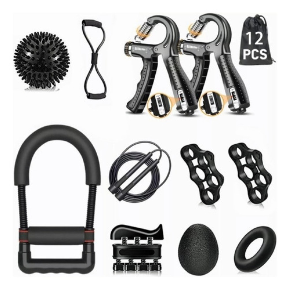 Ejercitador Fortalecedor Kit Negro