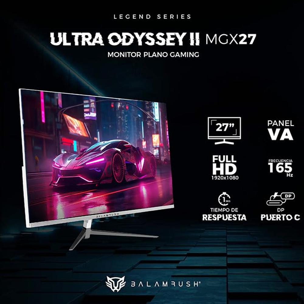 Monitor Gamer Balam Rush Ultra Odyssey Ii Mgx27 27" Blanco