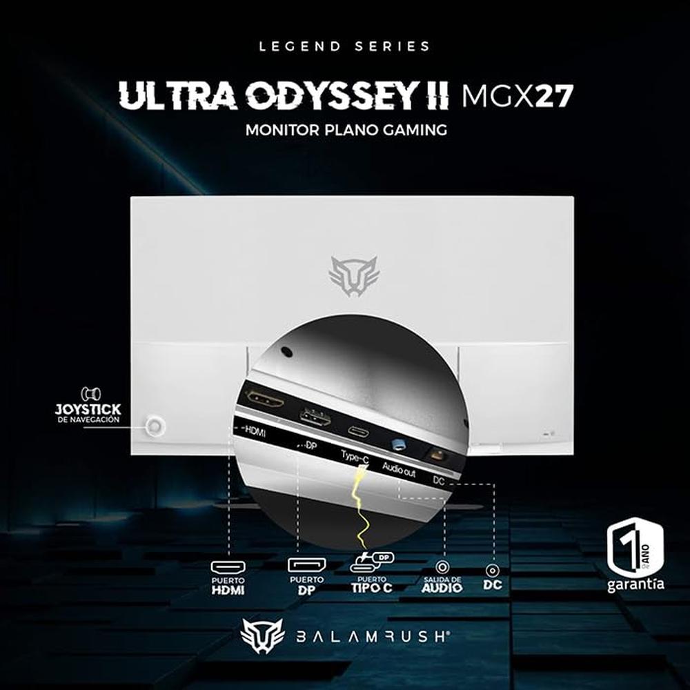 Monitor Gamer Balam Rush Ultra Odyssey Ii Mgx27 27" Blanco