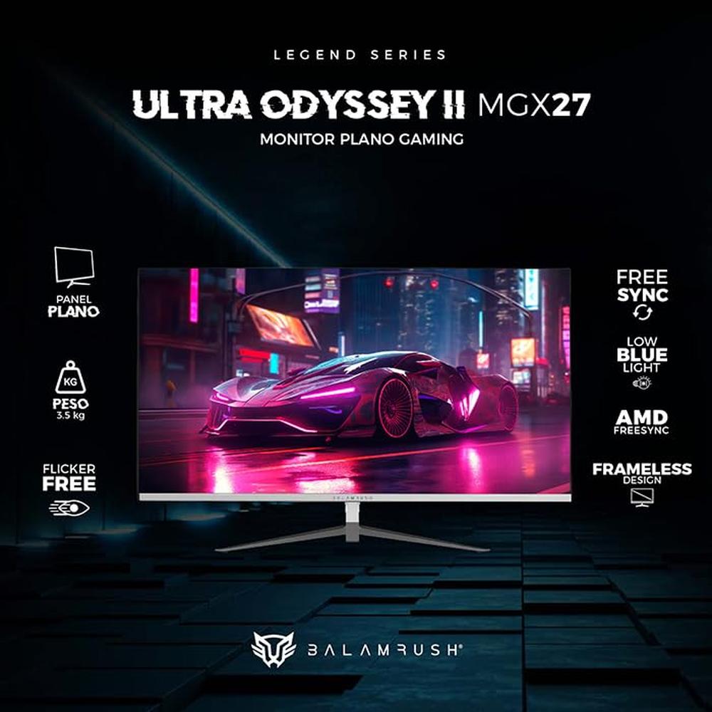 Monitor Gamer Balam Rush Ultra Odyssey Ii Mgx27 27" Blanco