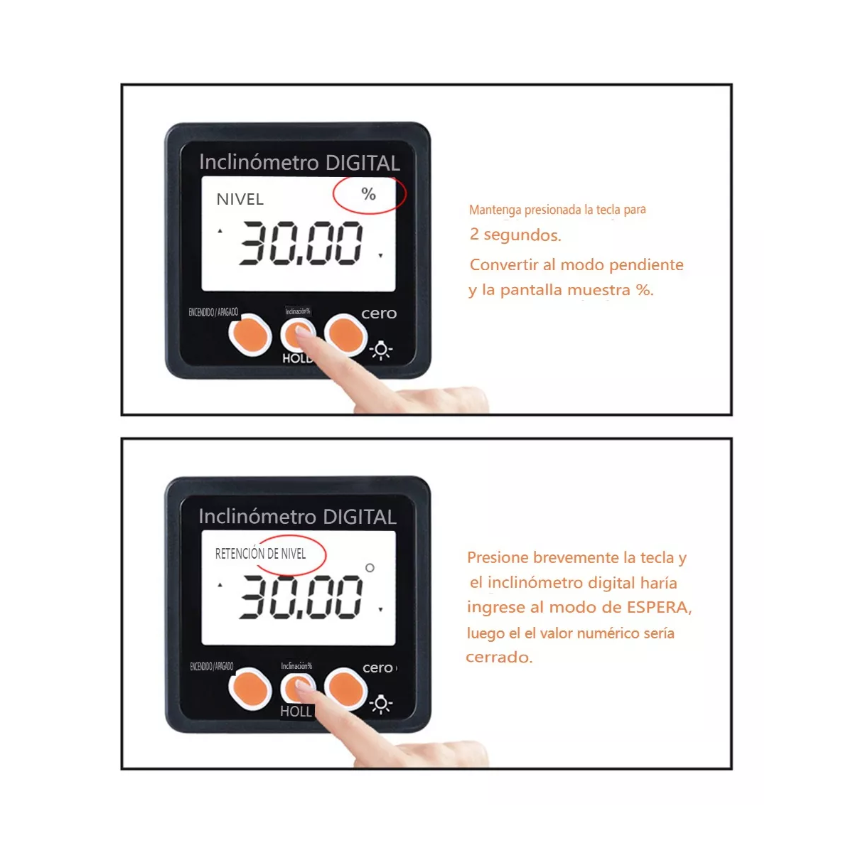 Inclinómetro Digital Transportador Electrónico De 0-360°