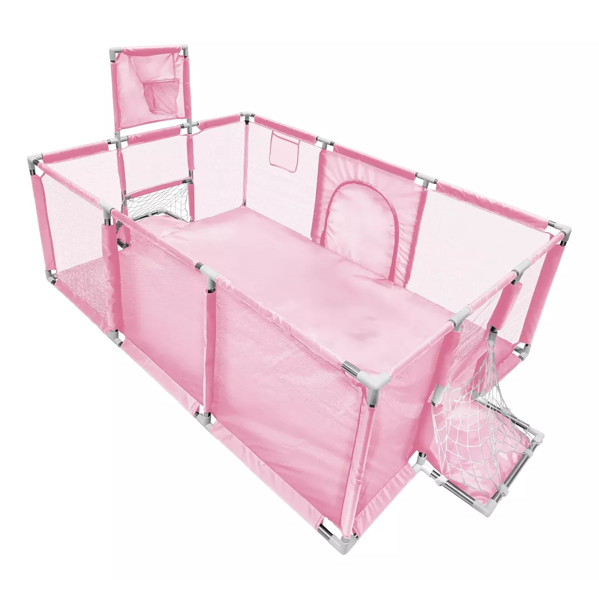 Corralito Para Bebé Corral Infantil 2.30 Gimnasio De Juegos Rosa