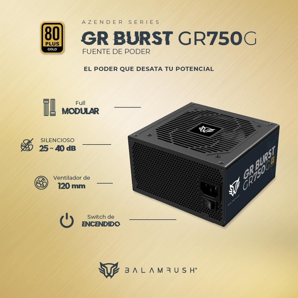 Fuente de Poder Balam Rush Gr Burst Gr750g 80 Plus Gold