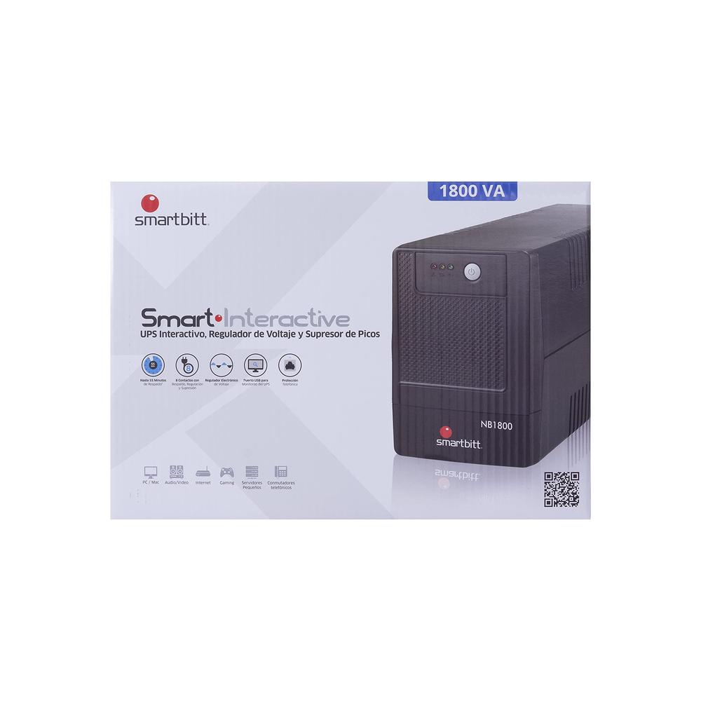 No Break Smartbitt Sbnb1800 Línea Interactiva 900w 1800va