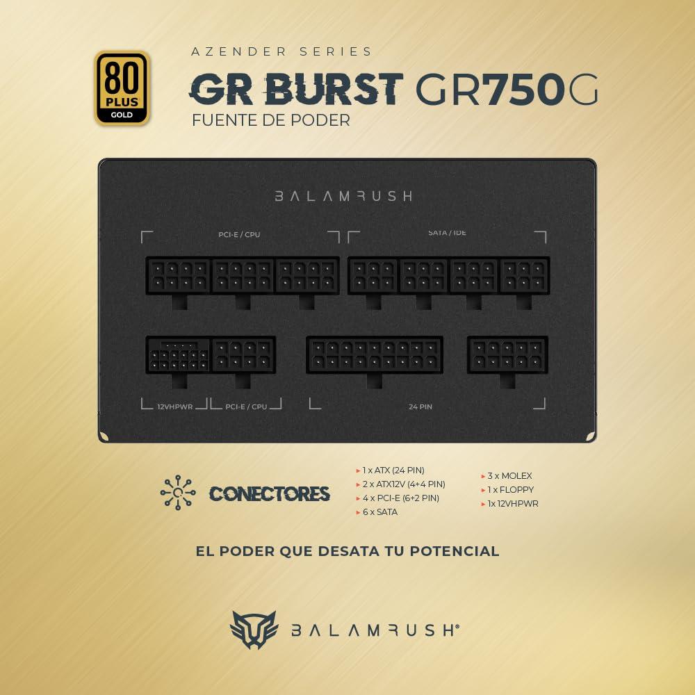 Fuente de Poder Balam Rush Gr Burst Gr750g 80 Plus Gold