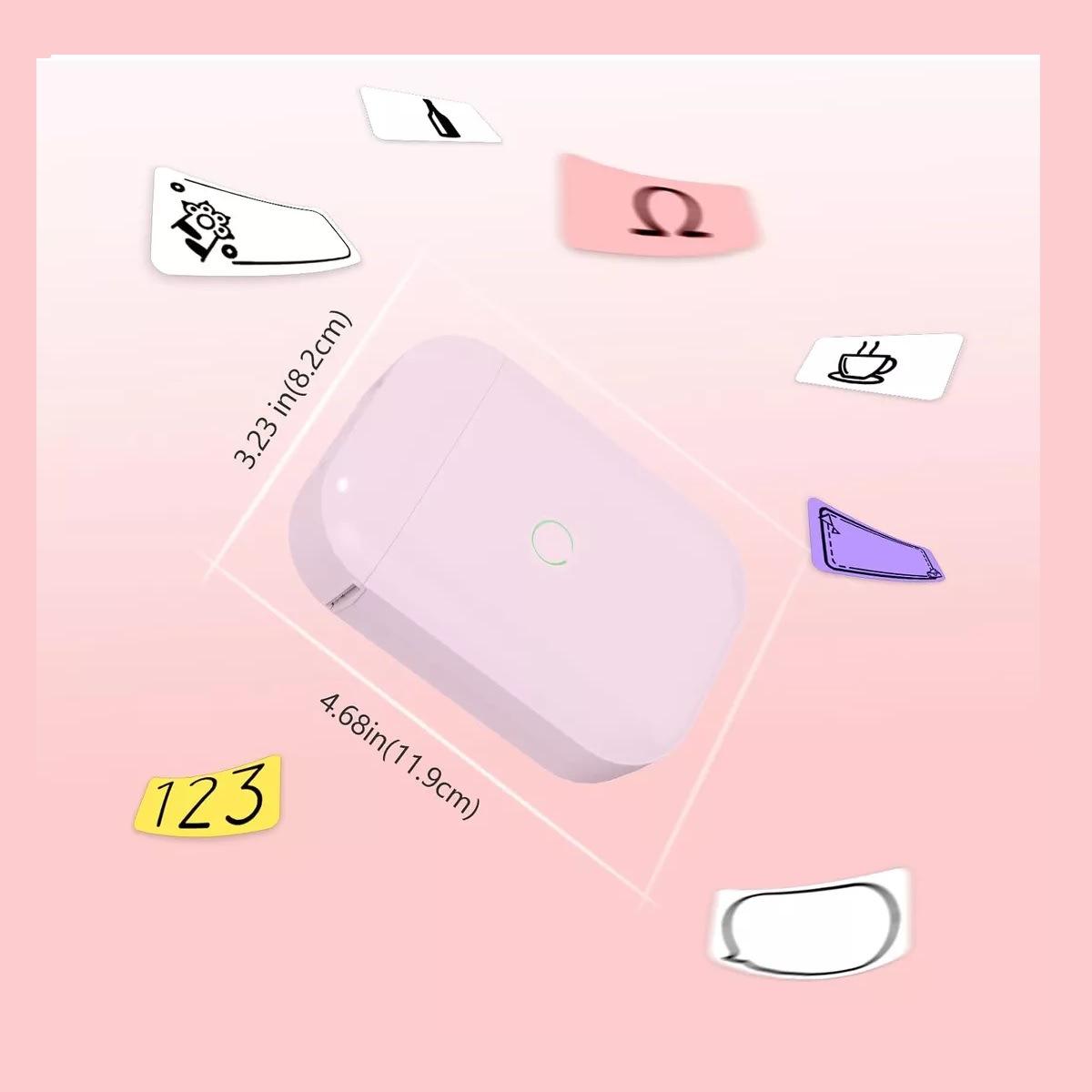 Impresora Térmica De Etiquetas Portátil Bluetooth D11 Rosa