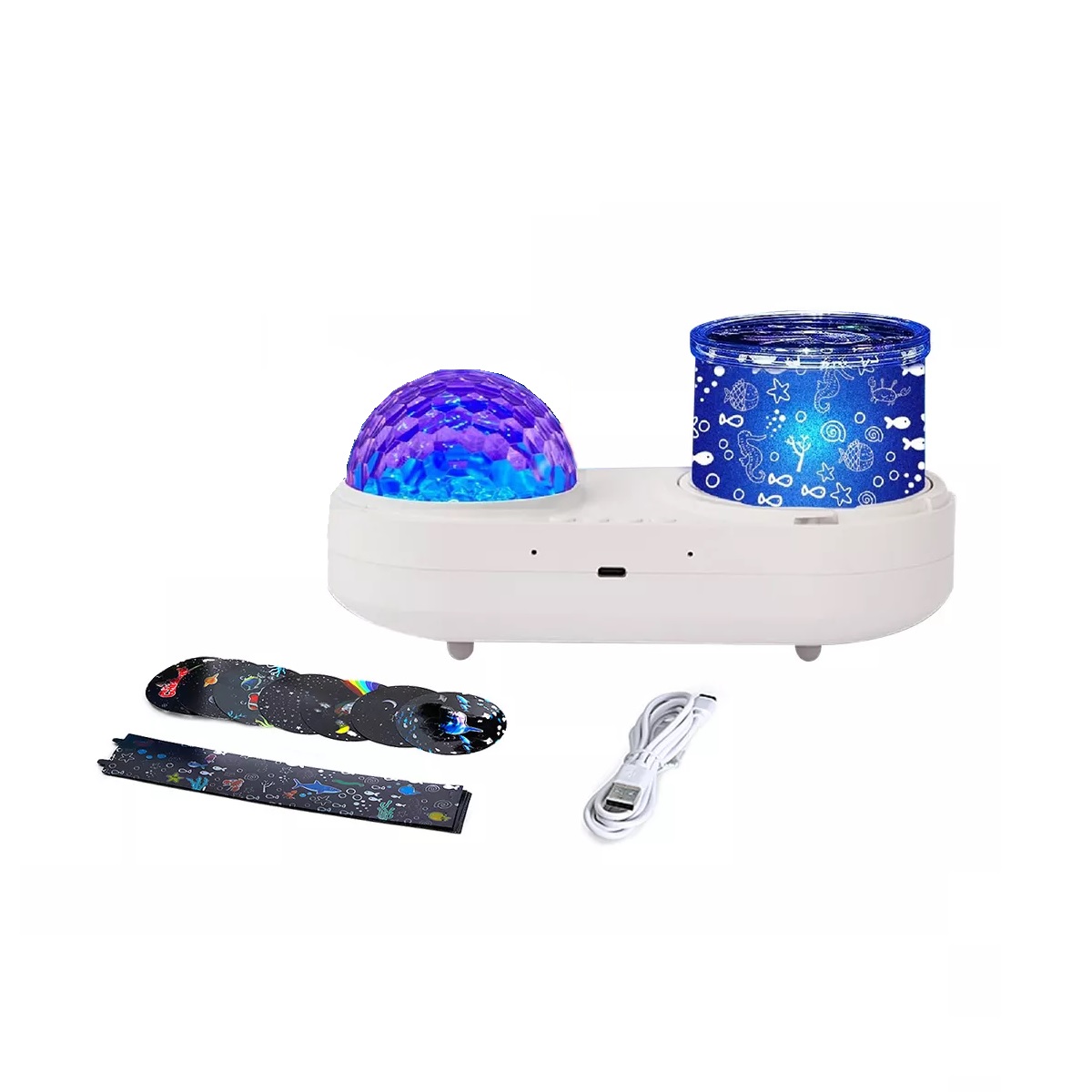 2 En 1 Proyector De Estrellas Océano Luz De Noche De Mesa