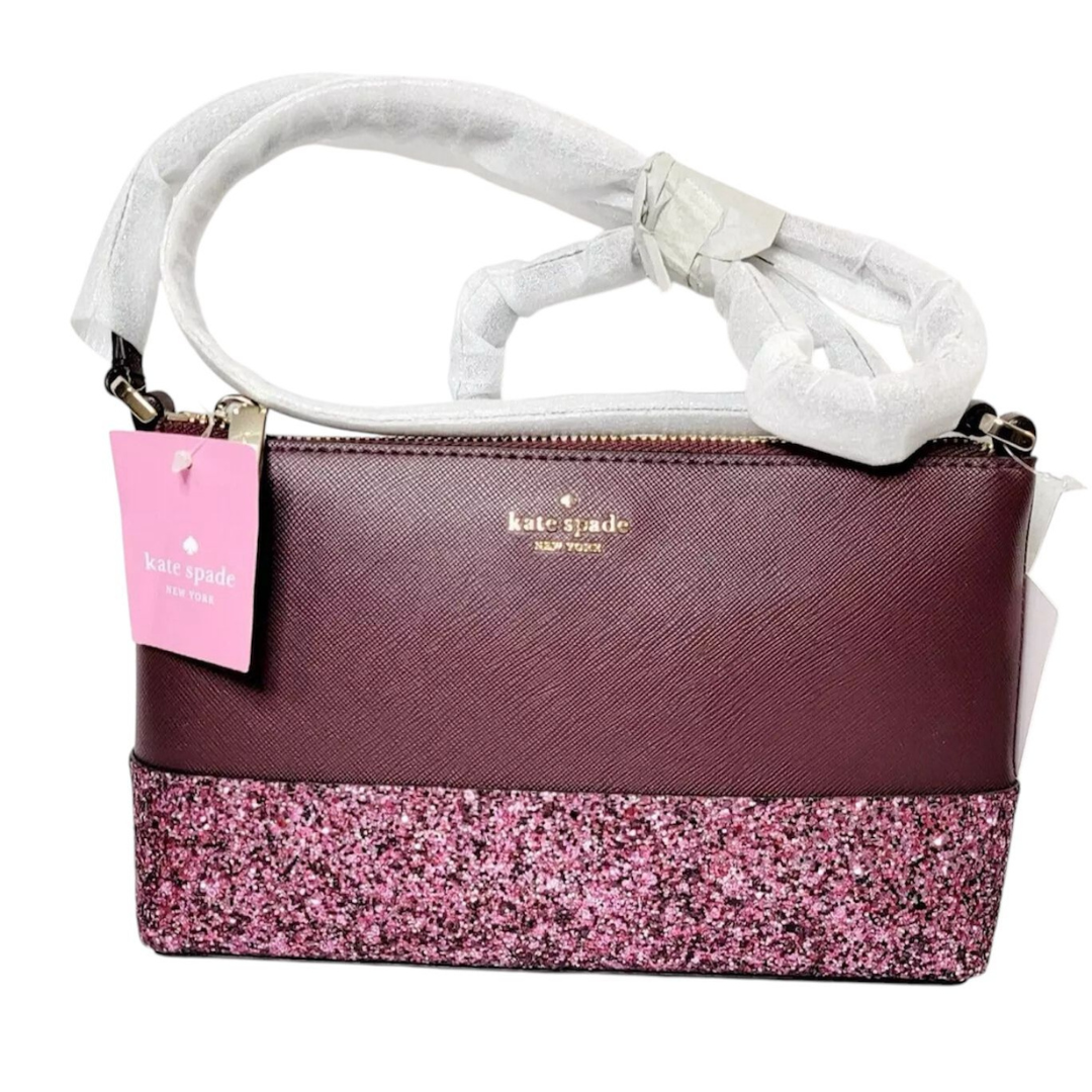 Kate Spade Ramey Greta Court Glitter Crossbody Bag - Bolsa de Cuero ...