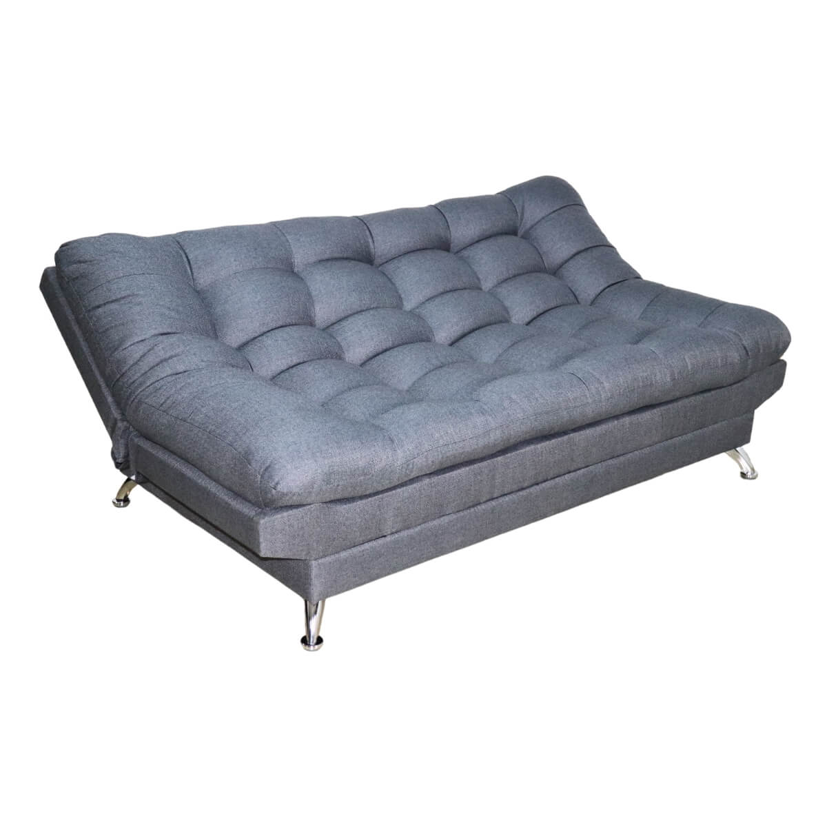 Sofá Cama Gris Matrimonial 3 Posiciones.