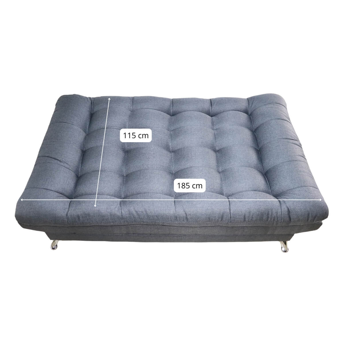 Sofá Cama Gris Matrimonial 3 Posiciones.