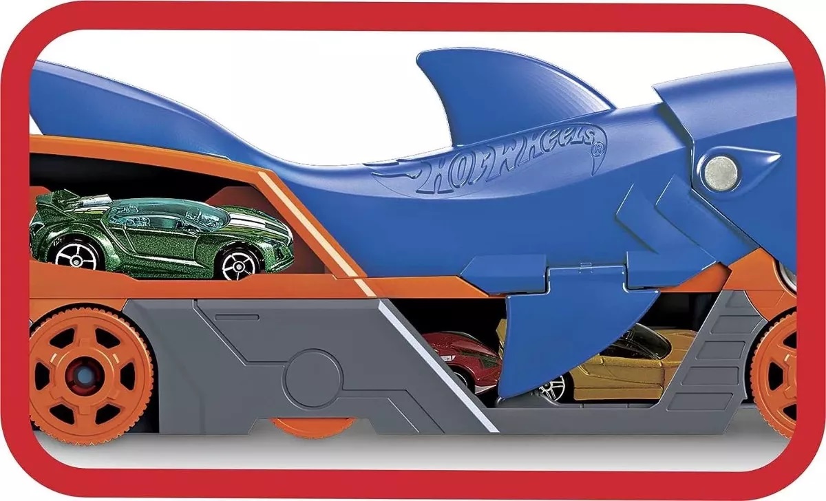 Hot Wheels City Remolque Tiburón Vehículo Color Azul