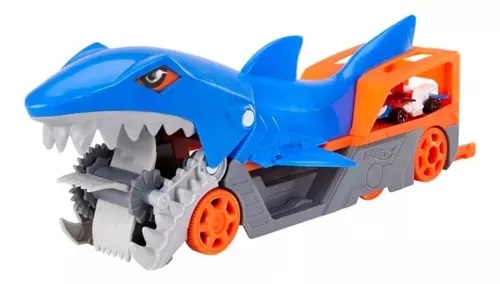 Hot Wheels City Remolque Tiburón Vehículo Color Azul