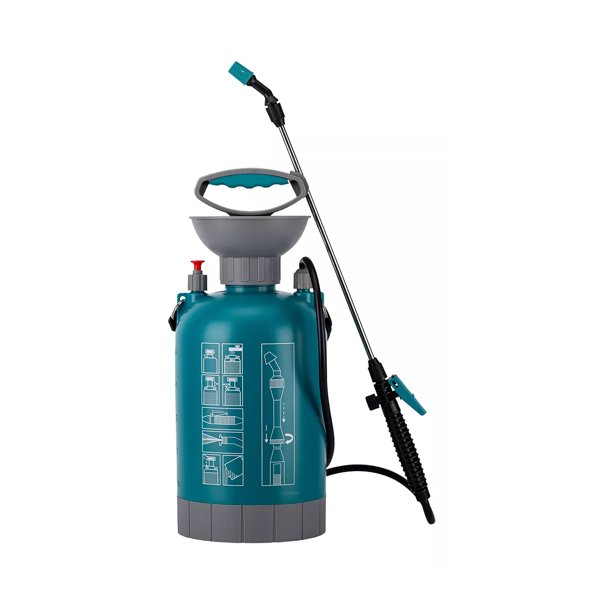Pulverizador Fumigador Manual Rociador Válvula Correa Color Azul Petróleo