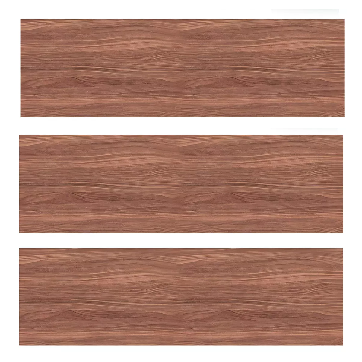 Kit 3 Repisas Flotantes Minimalistas 80x20 Cm Color Nogal Neo