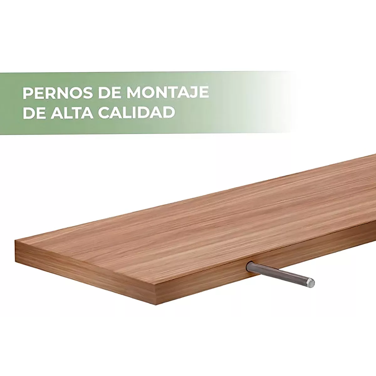 Kit 3 Repisas Flotantes Minimalistas 80x20 Cm Color Nogal Neo
