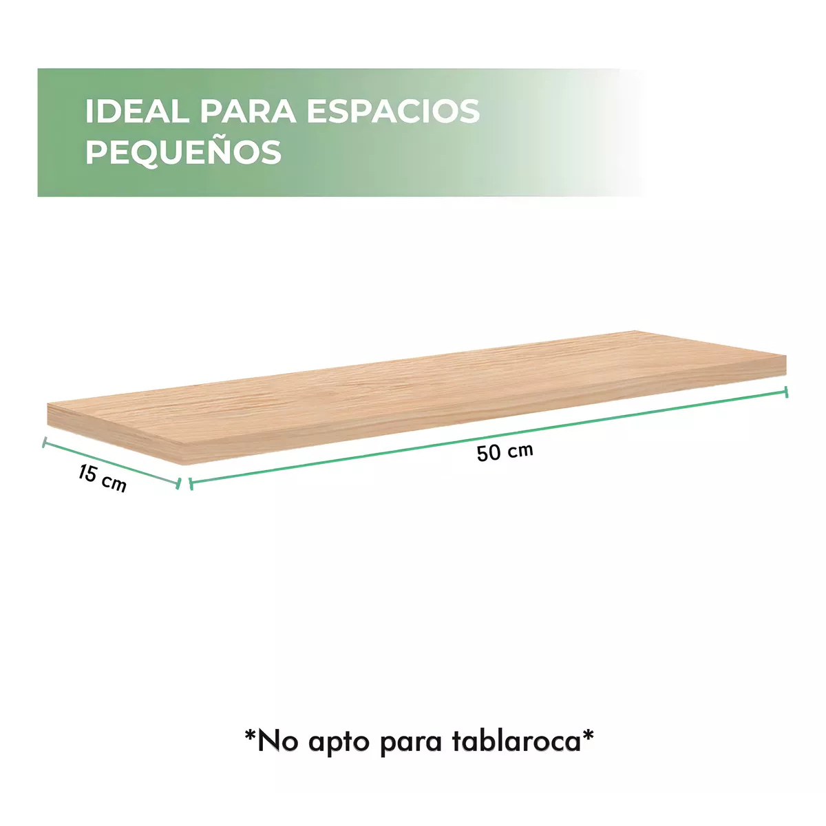 Kit 3 Repisas Flotantes Minimalistas 50x15 Cm Color Roble Merida