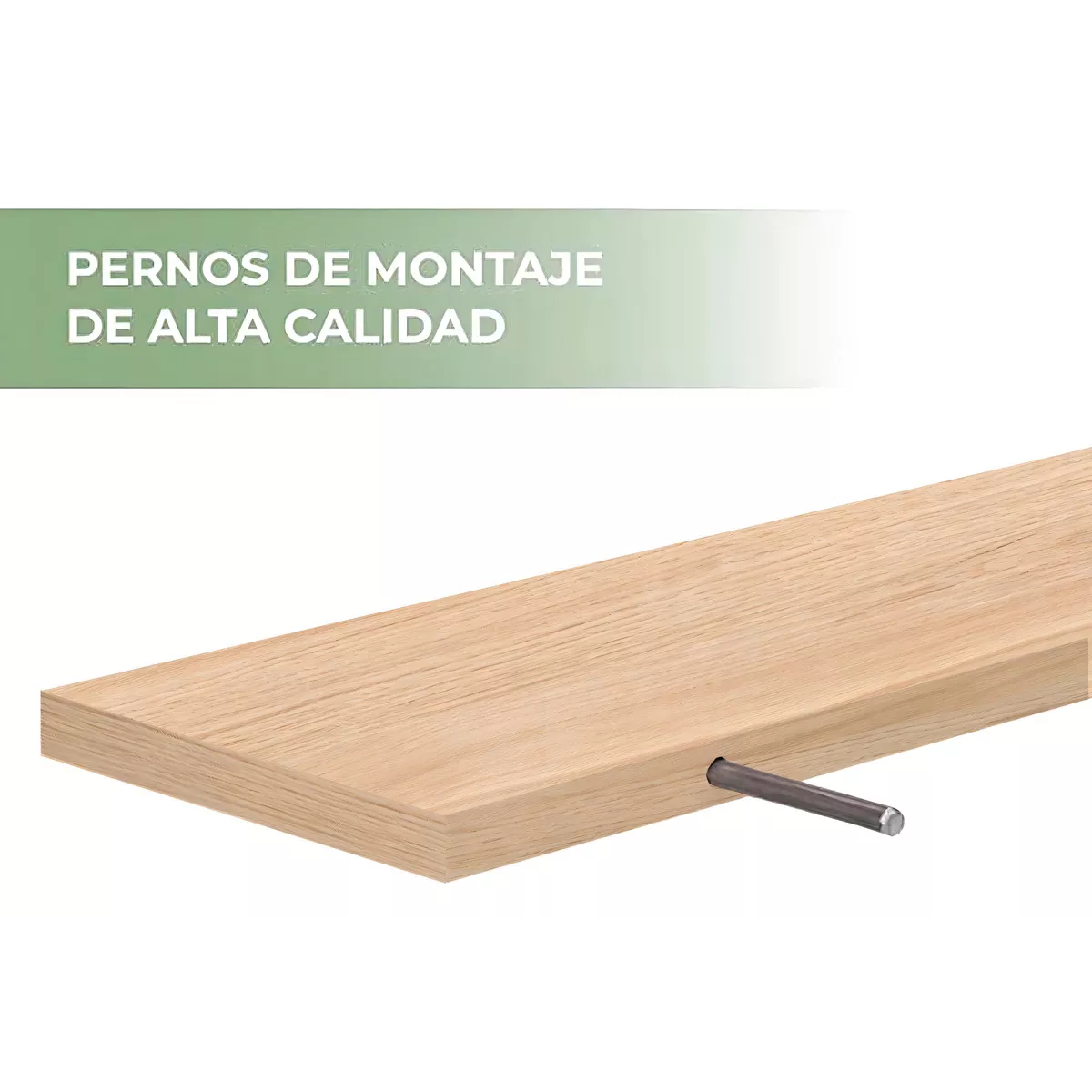 Kit 3 Repisas Flotantes Minimalistas 50x15 Cm Color Roble Merida