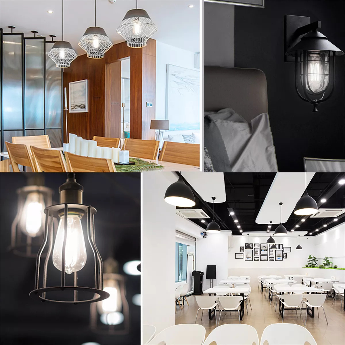Lampara Foco Vintage Led Ahorrador St64 E27 6w 10pcs