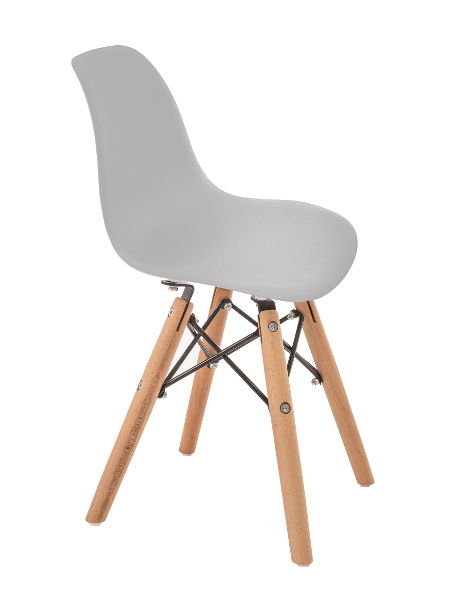 Mesa Infantil Y 4 Sillas De Colores Para Niños (Gris claro/Gris)