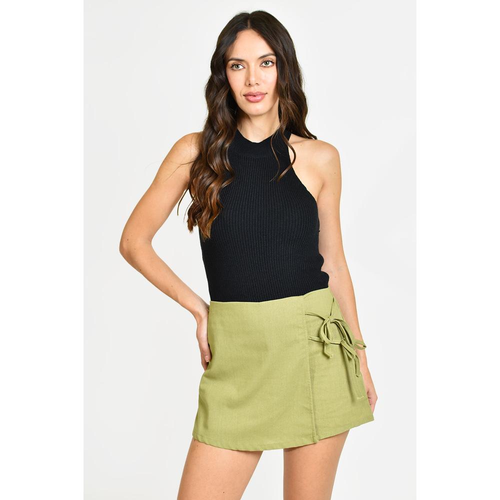 Short falda con lazo Roman Fashion /Juvenil, 09148 (Verde militar)