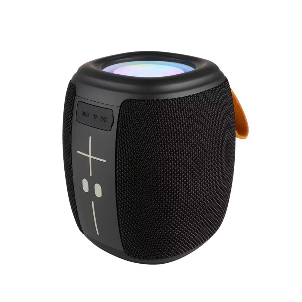Bocina bluetooth portátil con luz led superior