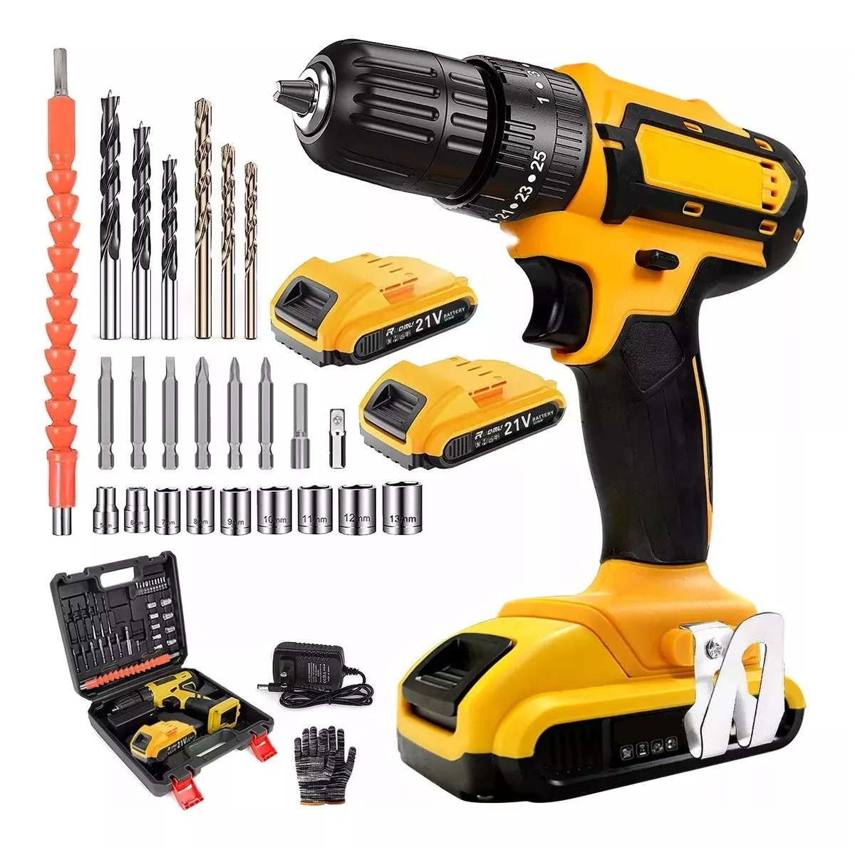 Taladro Destornillador Inalámbrico Kit De Taladros Impacto