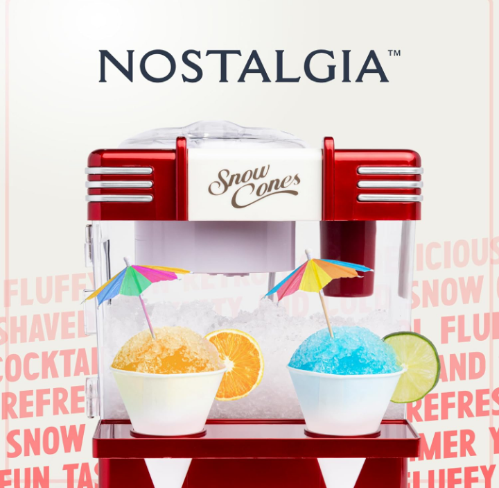 Máquina de raspados retro para fiestas coctel 
