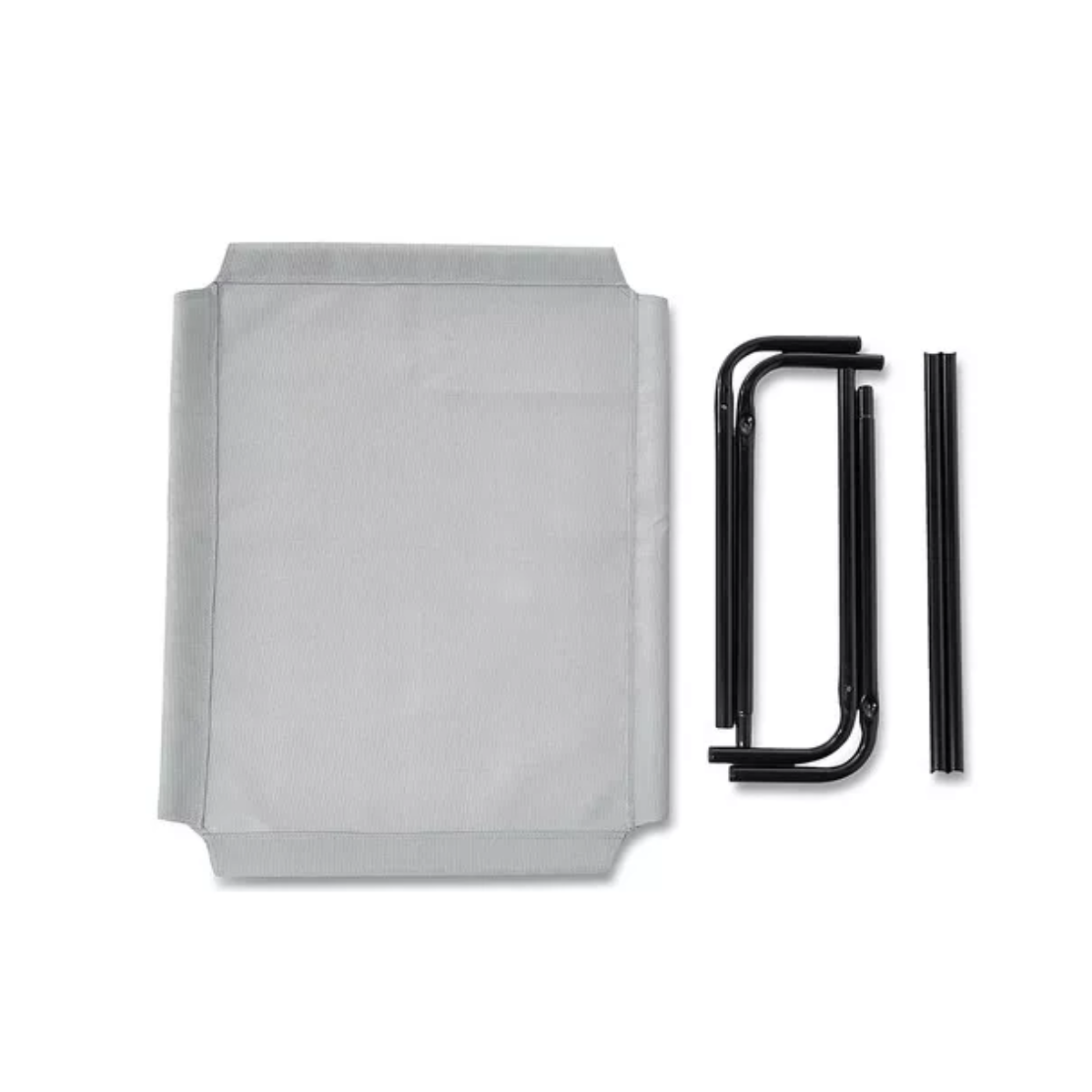 Cama Elevada Para Perro Mediano Resistente Portátil Color Gris