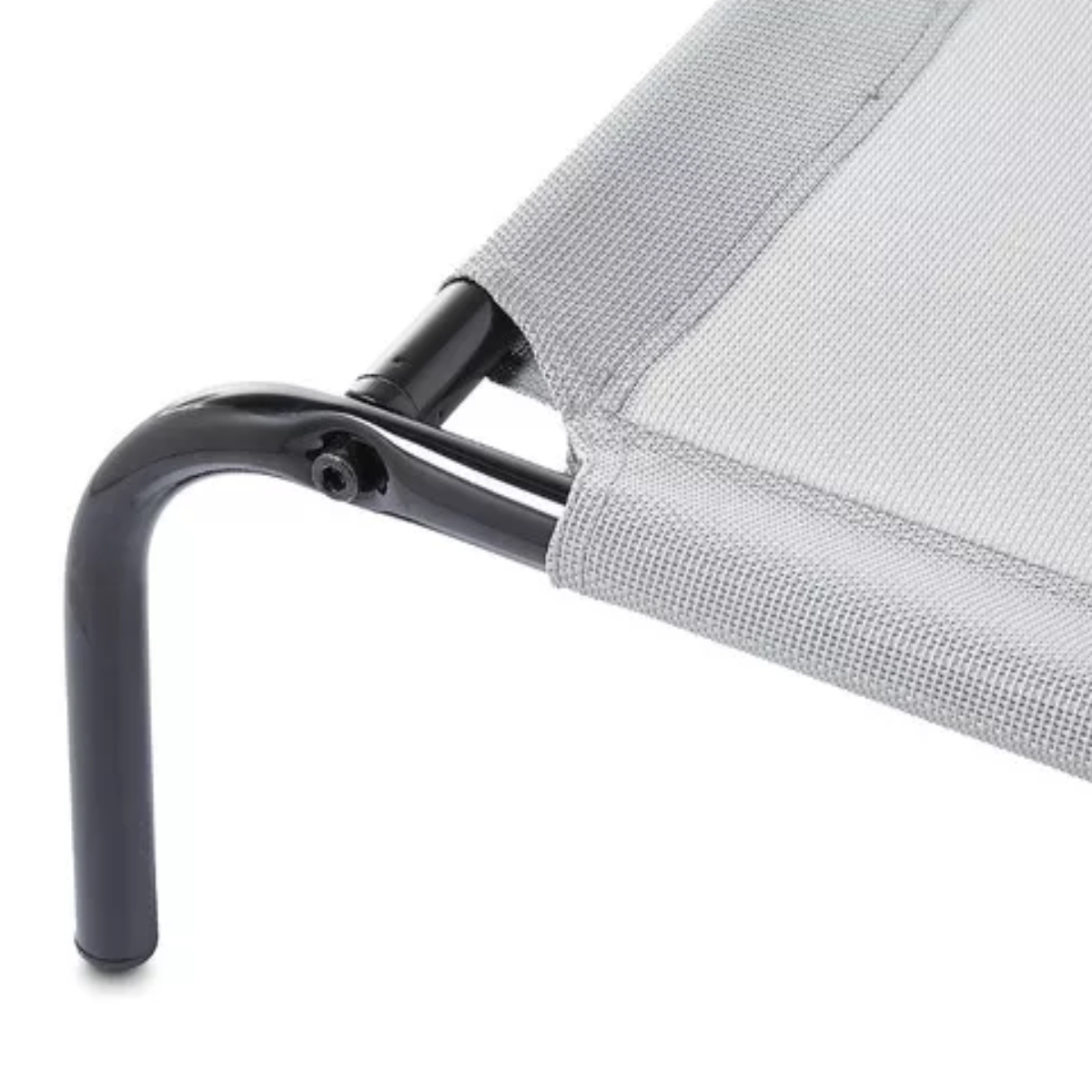 Cama Elevada Para Perro Mediano Resistente Portátil Color Gris