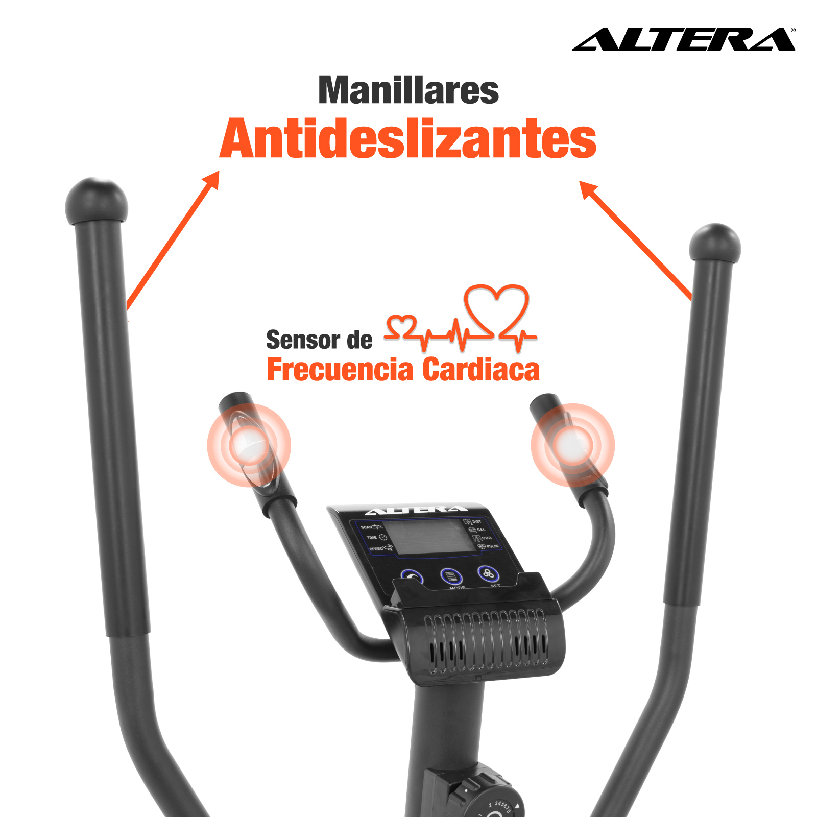 Escaladora Elíptica con 8 Niveles de Resistencia, Pantalla LCD y Asiento Ajustable