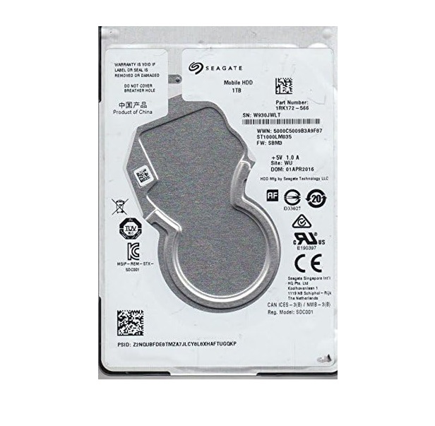Disco Duro HDD Seagate Mobile De 1 Tb Modelo: ST1000LM035