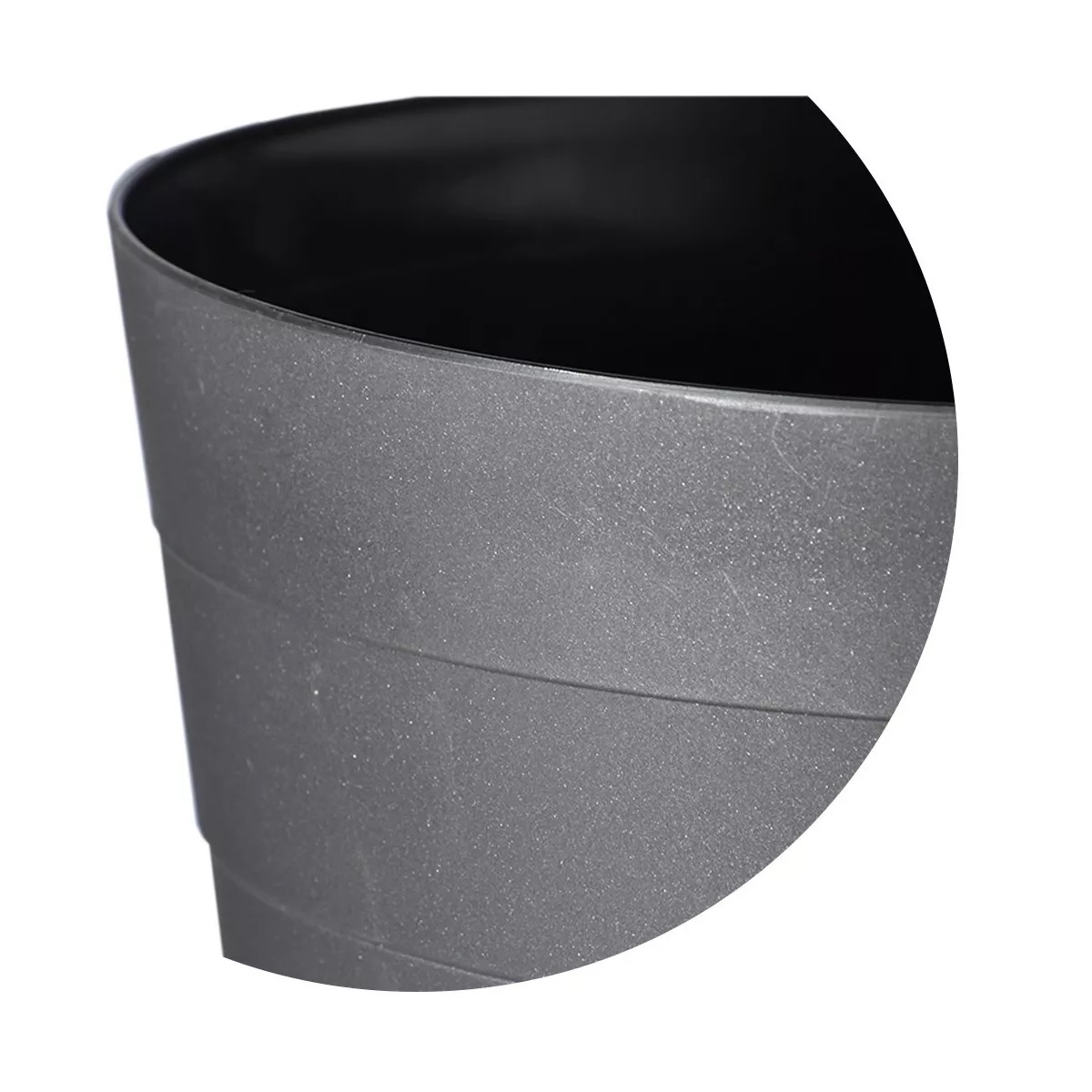 2 Macetas Grande Moderna Minimalista Interior Exterior Plato Negro