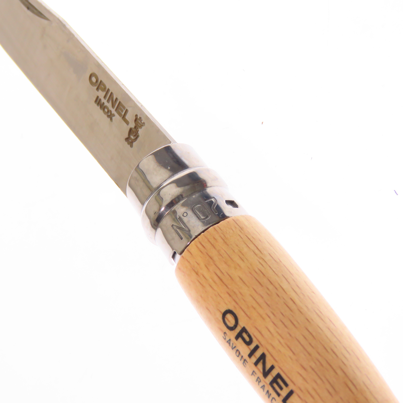 OP000693 Opinel N7 Navaja Filo Plano Inoxidable C Bloqueo